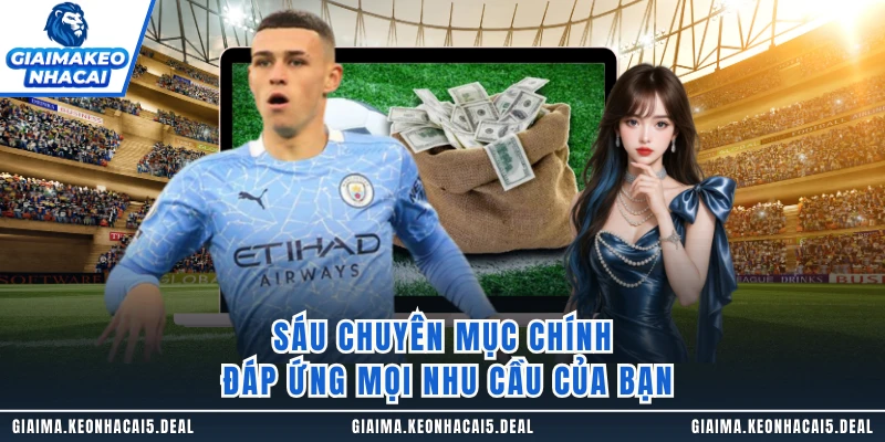 Sáu chuyên mục chính đáp ứng mọi nhu cầu của bạn